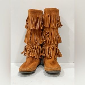 Minnetonka Fringe Boots - Women’s 3 Layer